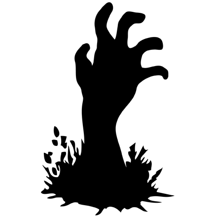 Black and White Zombie Hand Clipart PNG images