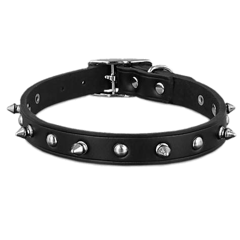 Black Leather Spike Dog Collar SVG Clip arts