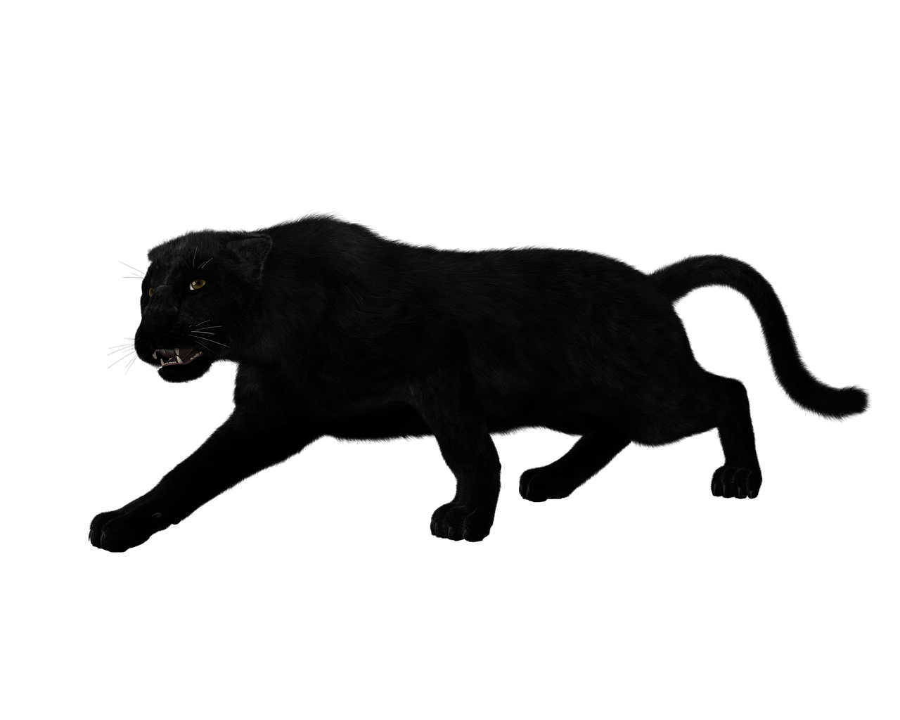 Black Panther Full Body SVG Clip arts