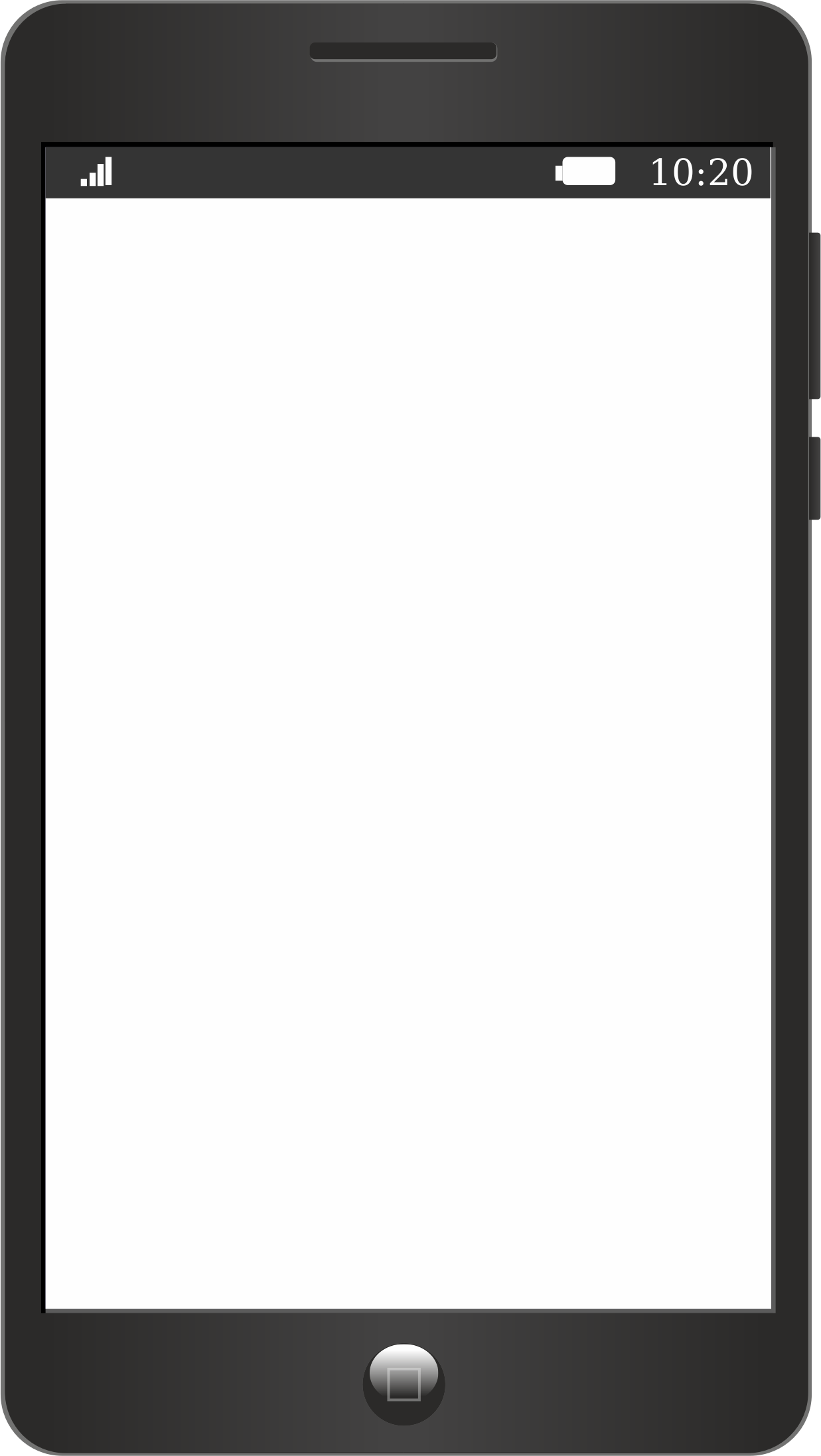 Black Smart Phone PNG icon