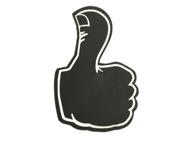 Black Thumb Up Foam Hand PNG icon