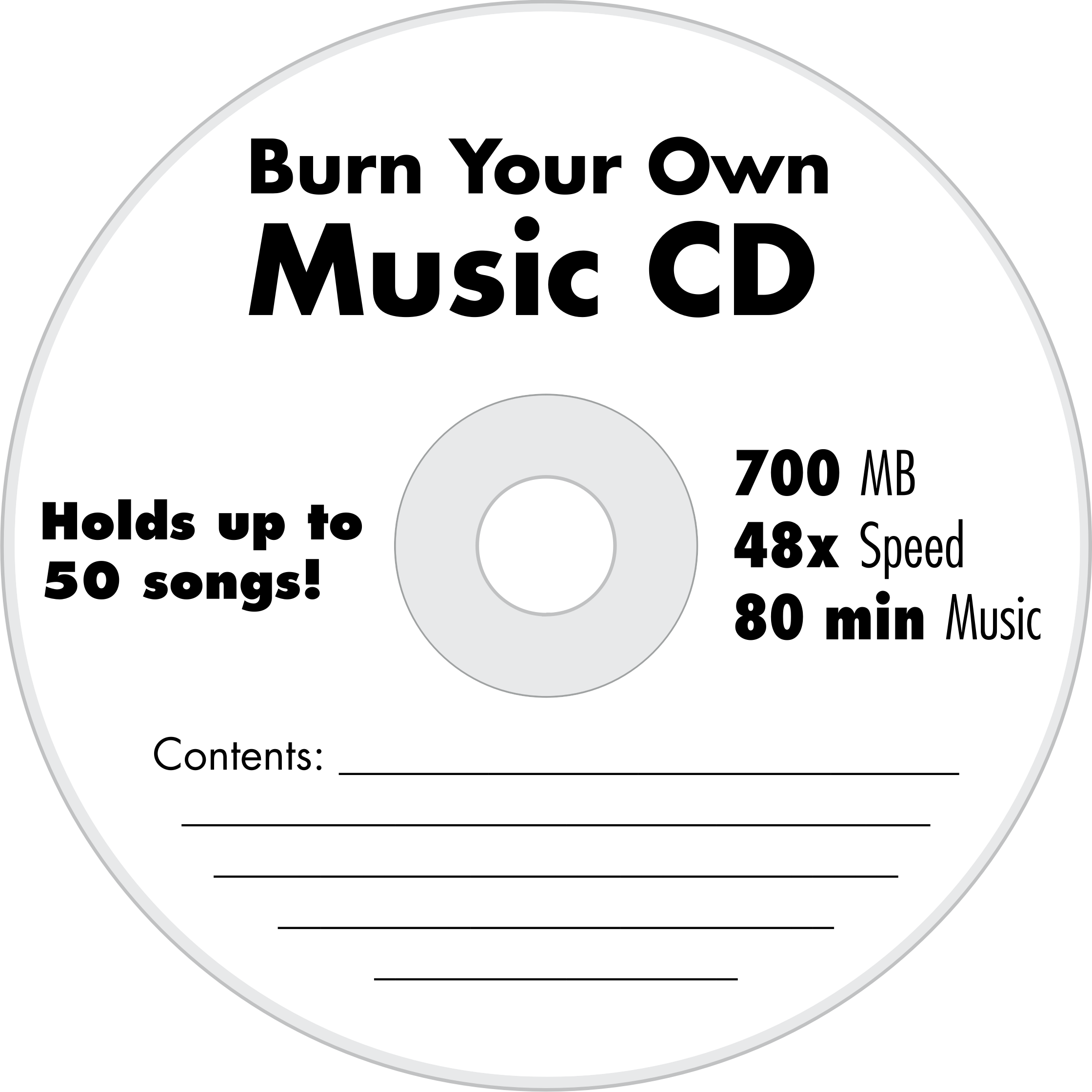 Blank Music CD PNG icon