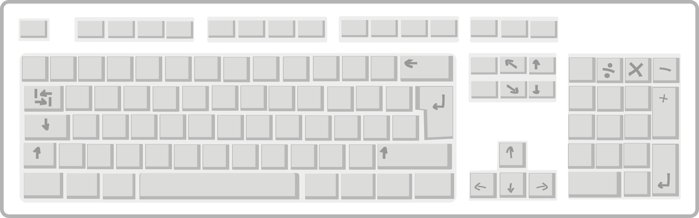 Blank White Keyboard PNG icon