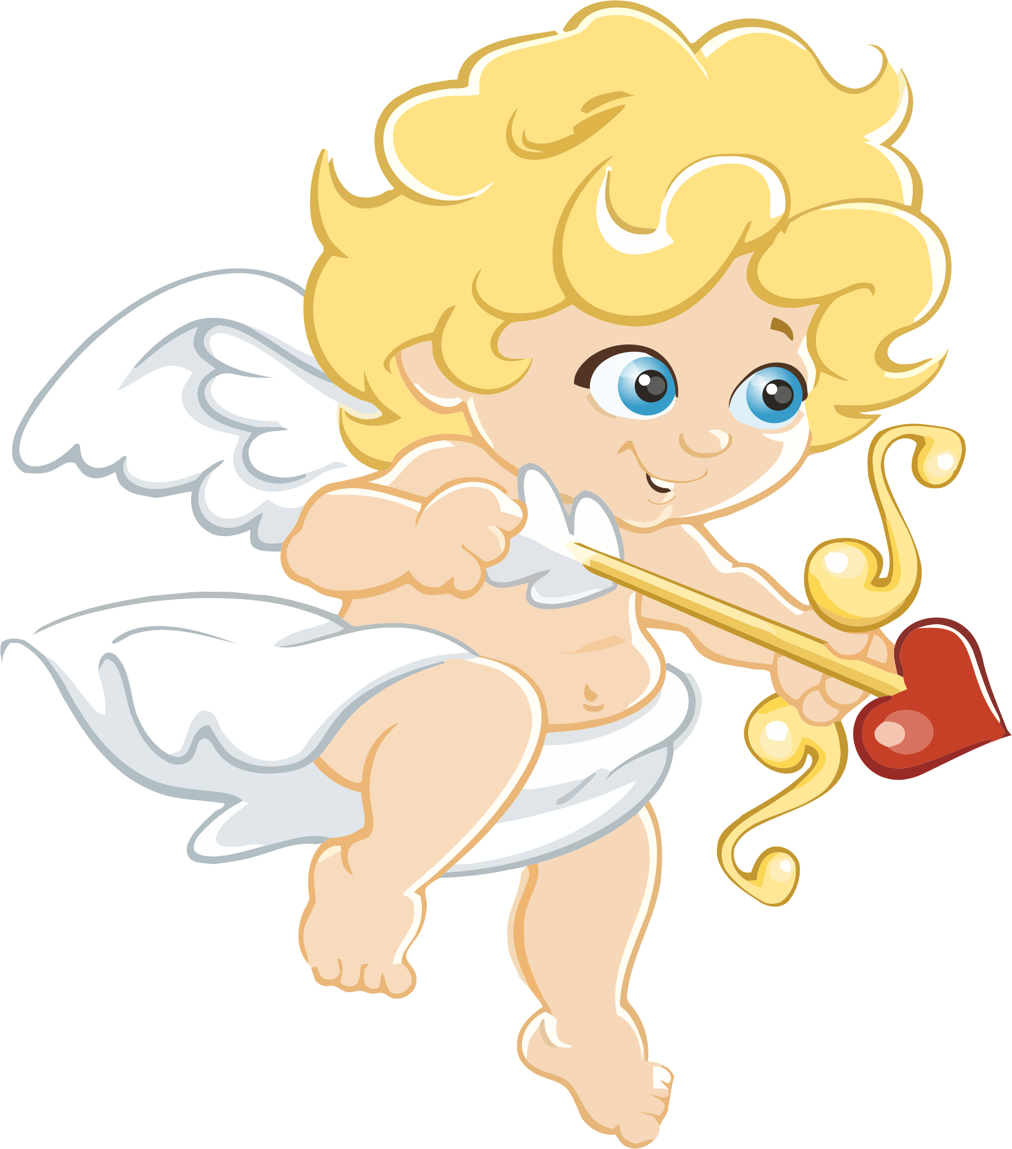 Blonde Cartoon Cupid SVG Clip arts