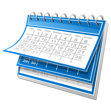 Blue and White Calendar Clip arts