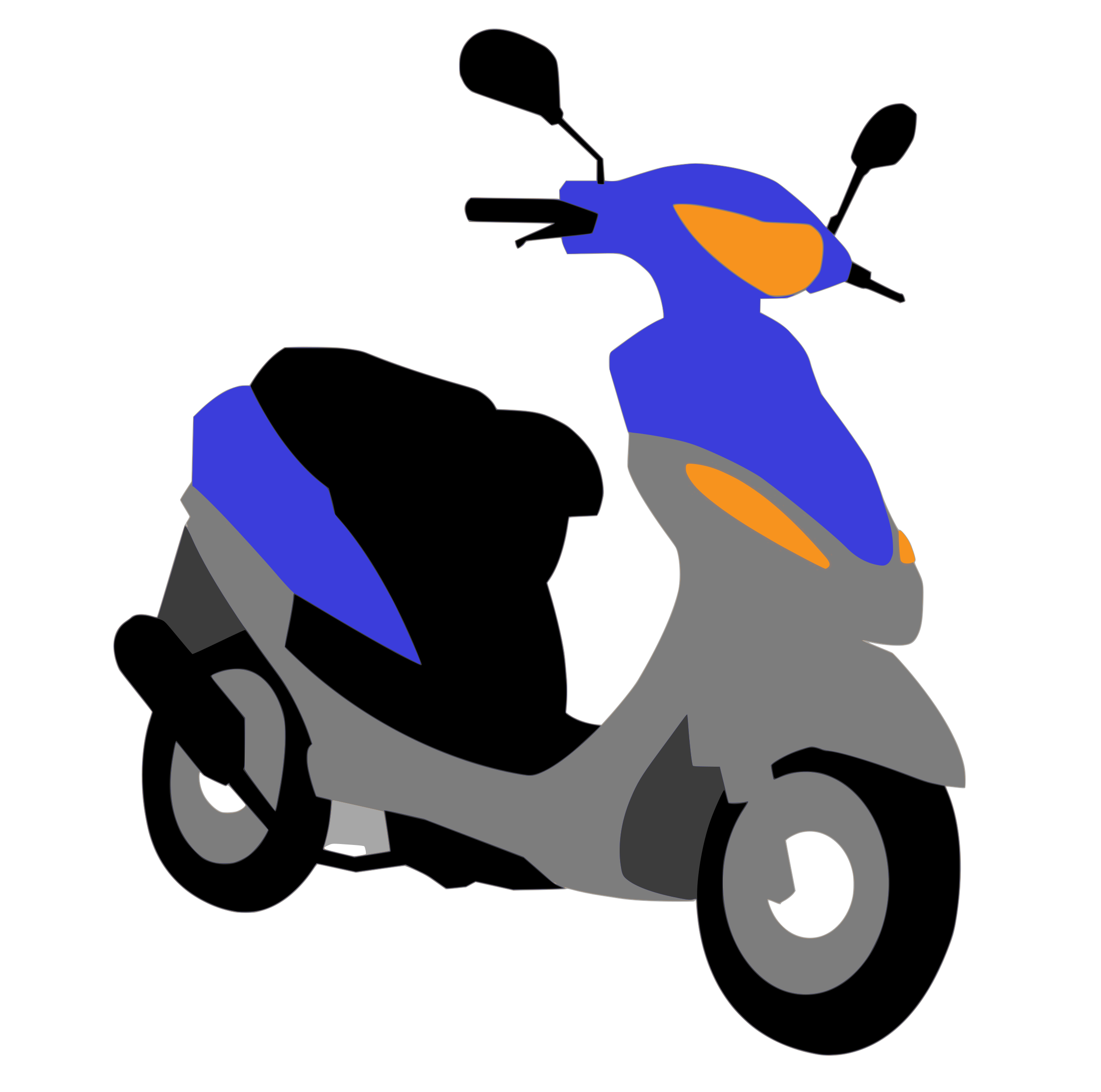 blue scooter SVG Clip arts