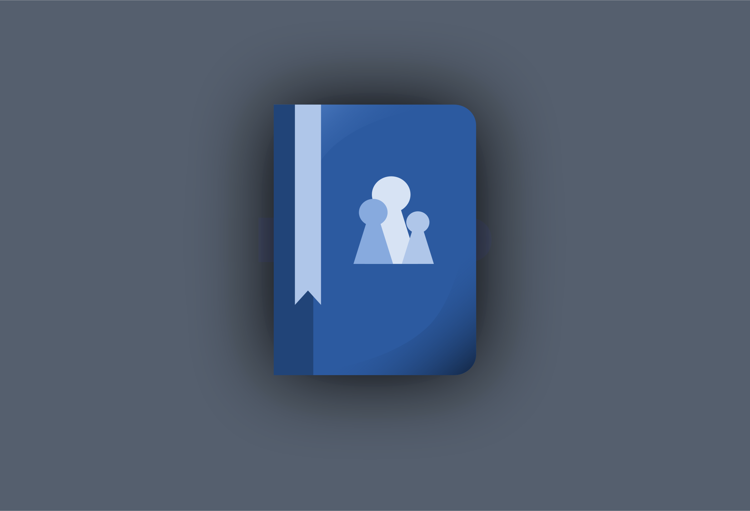 Blue UI contacts PNG icon