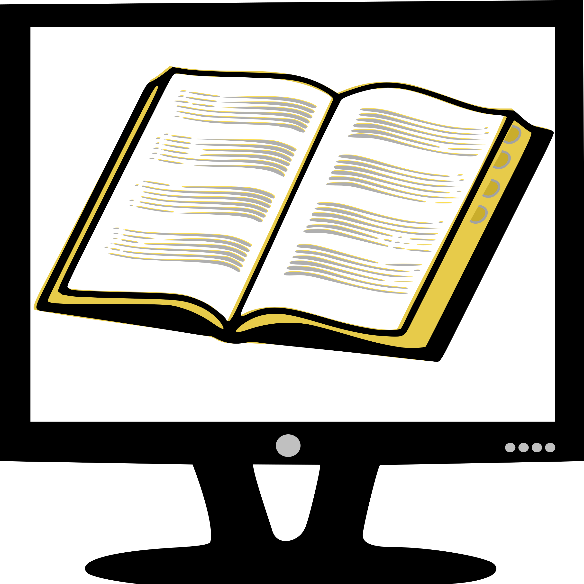 Book on monitor PNG icon