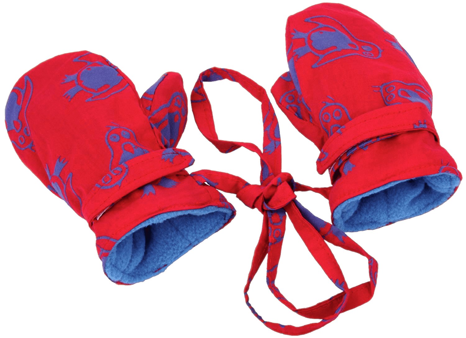 Bright Red Mittens on String For Toddler Clip arts