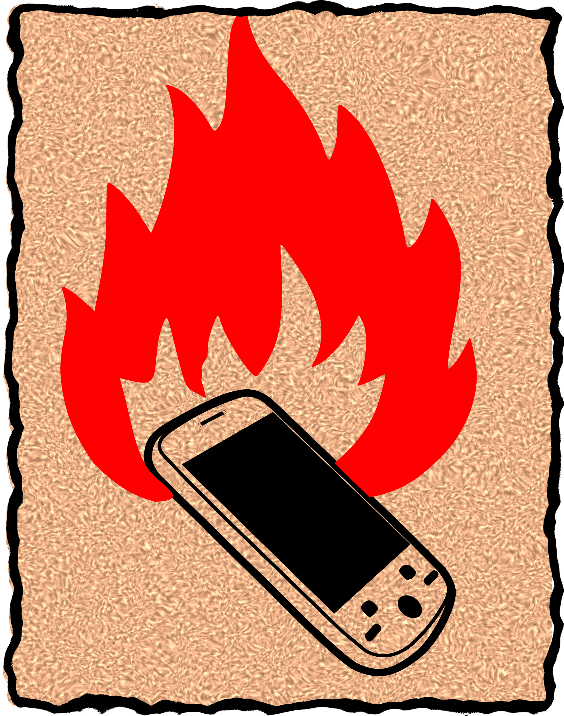 burn your phone SVG Clip arts