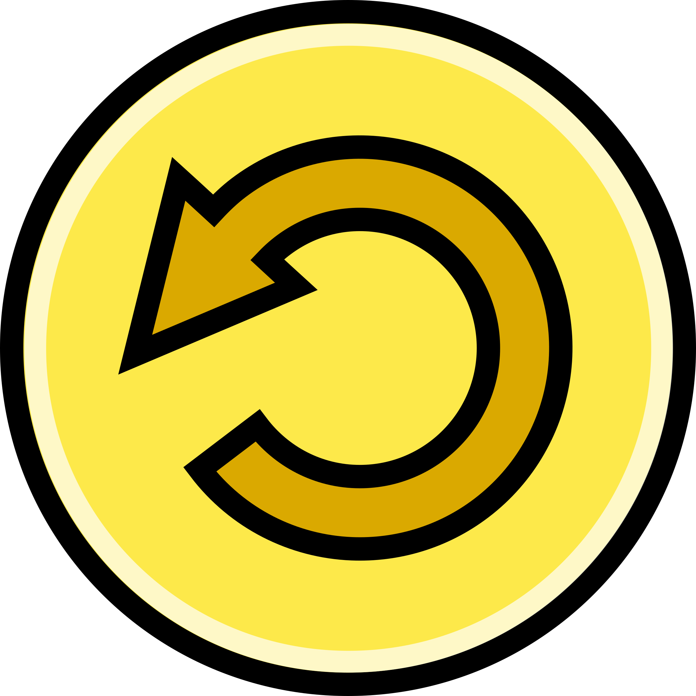 Button - Revert (Yellow) SVG Clip arts
