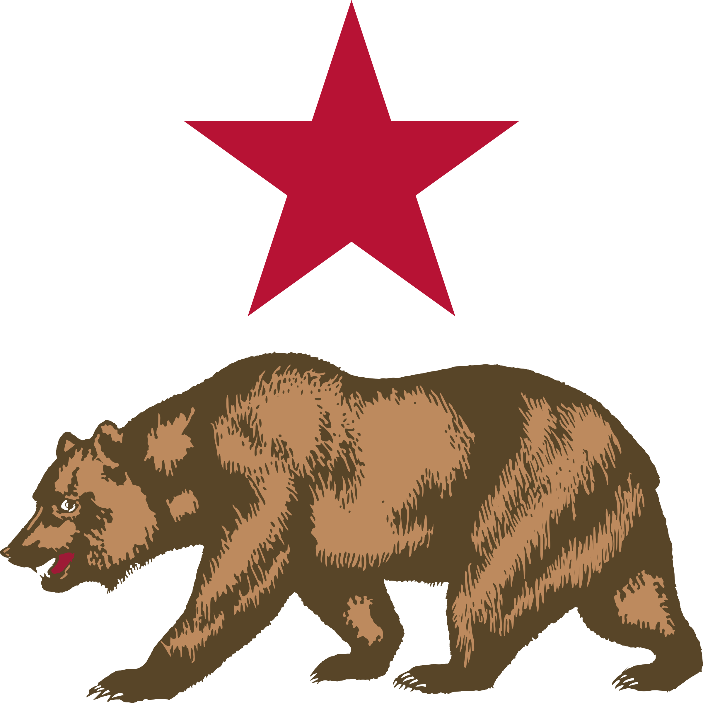 California - Star and Bear Clipart SVG Clip arts