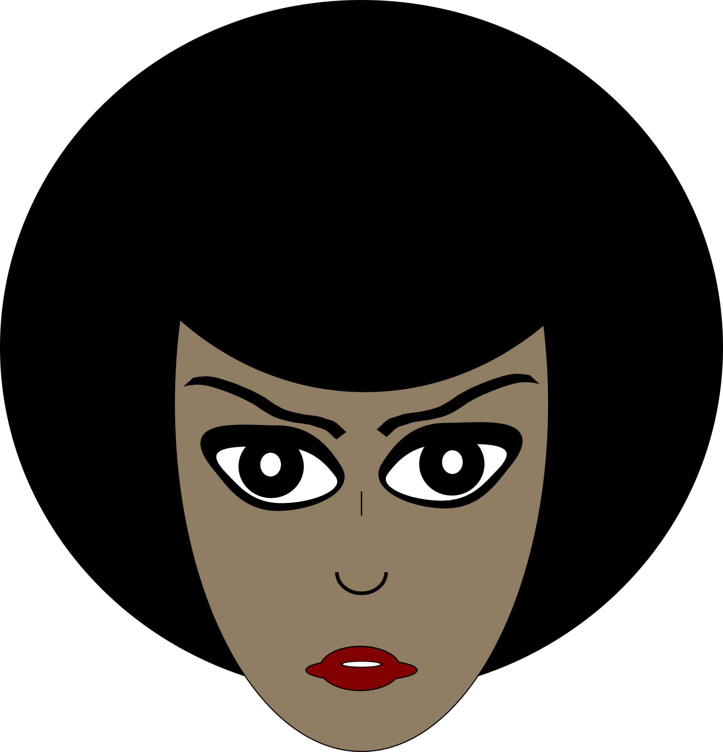 Cartoon African American Woman PNG icon