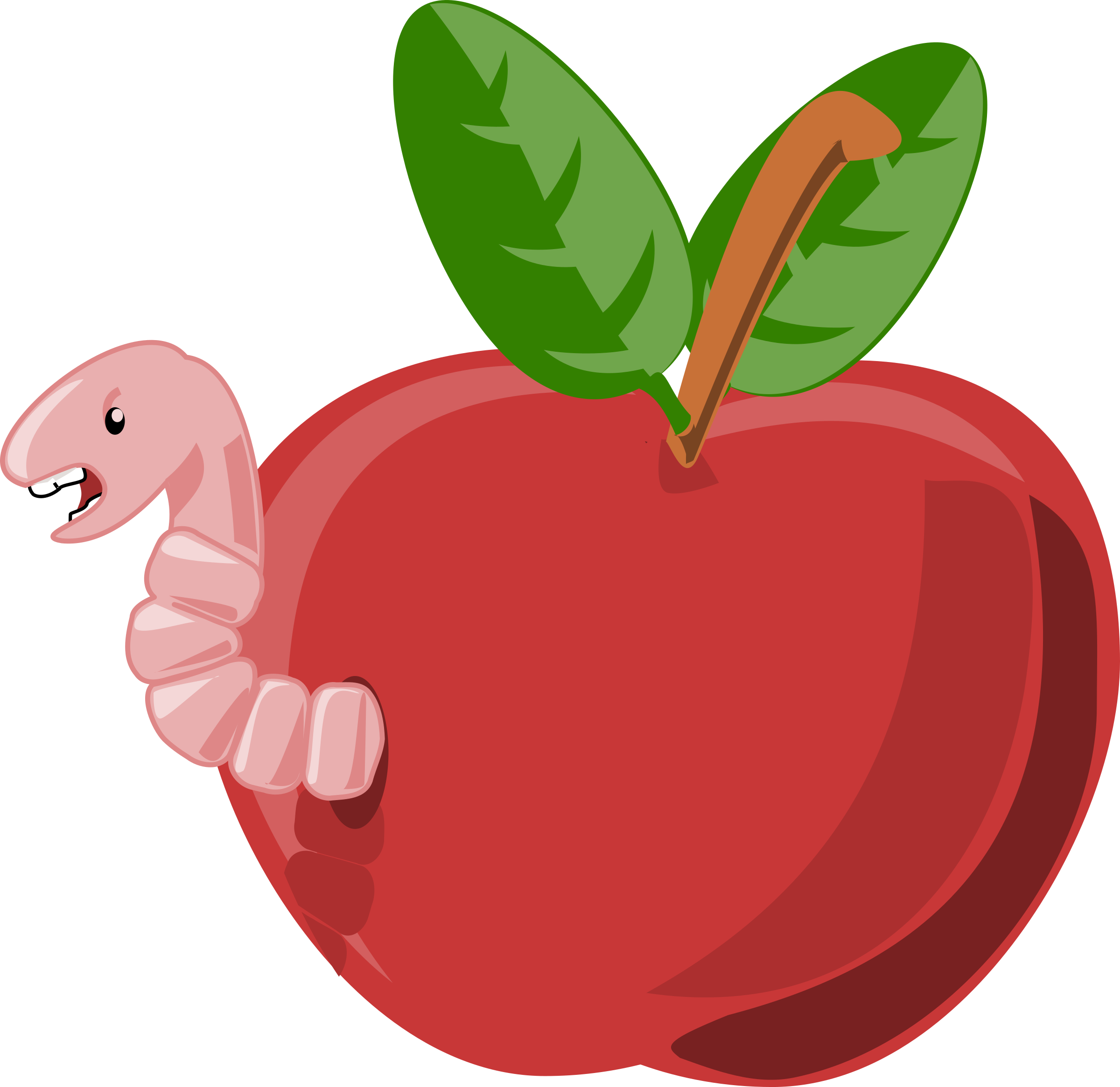 cartoon apple with worm Icons PNG - Free PNG and Icons Downloads