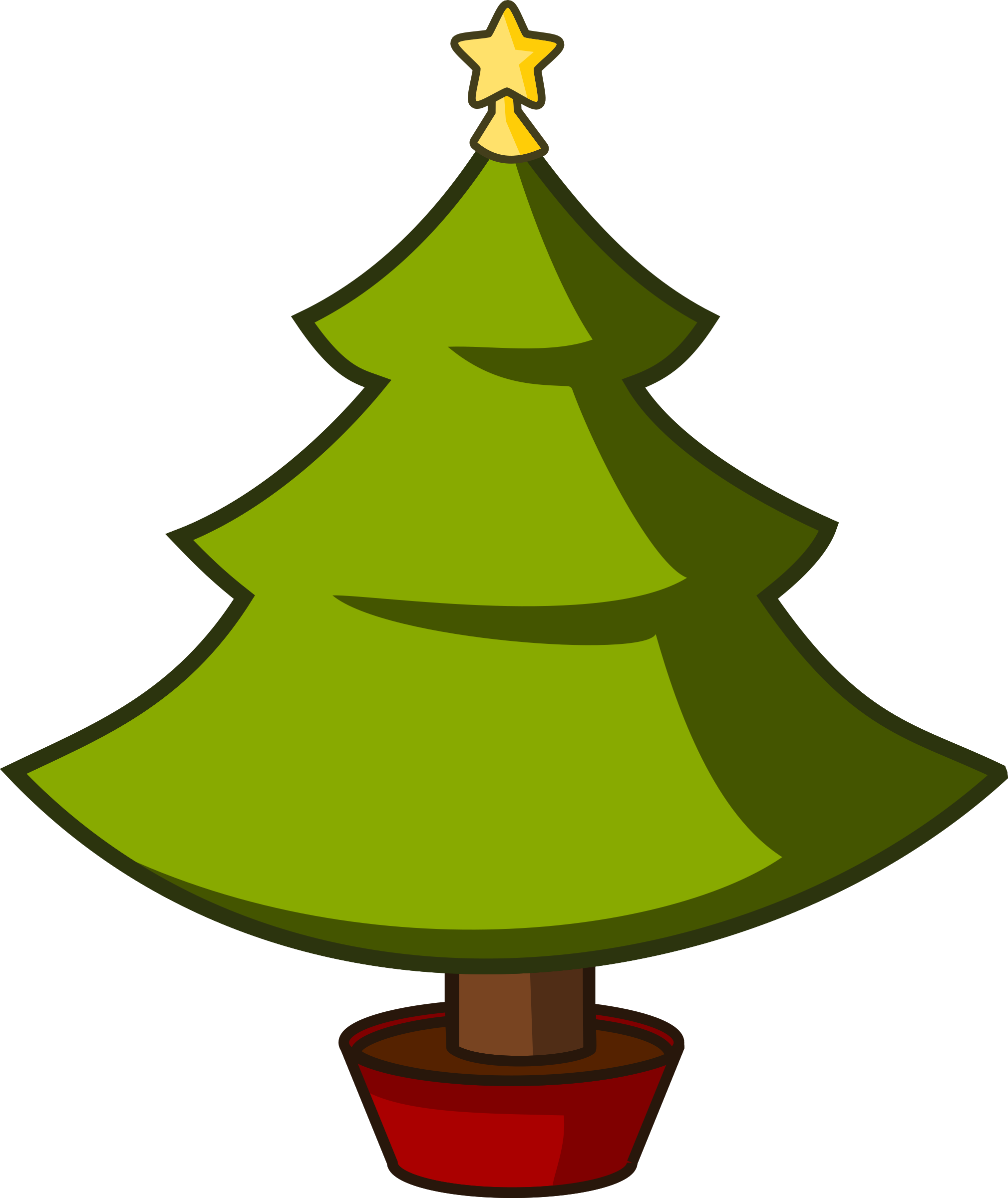 Cartoon Xmas Tree Icons PNG - Free PNG and Icons Downloads