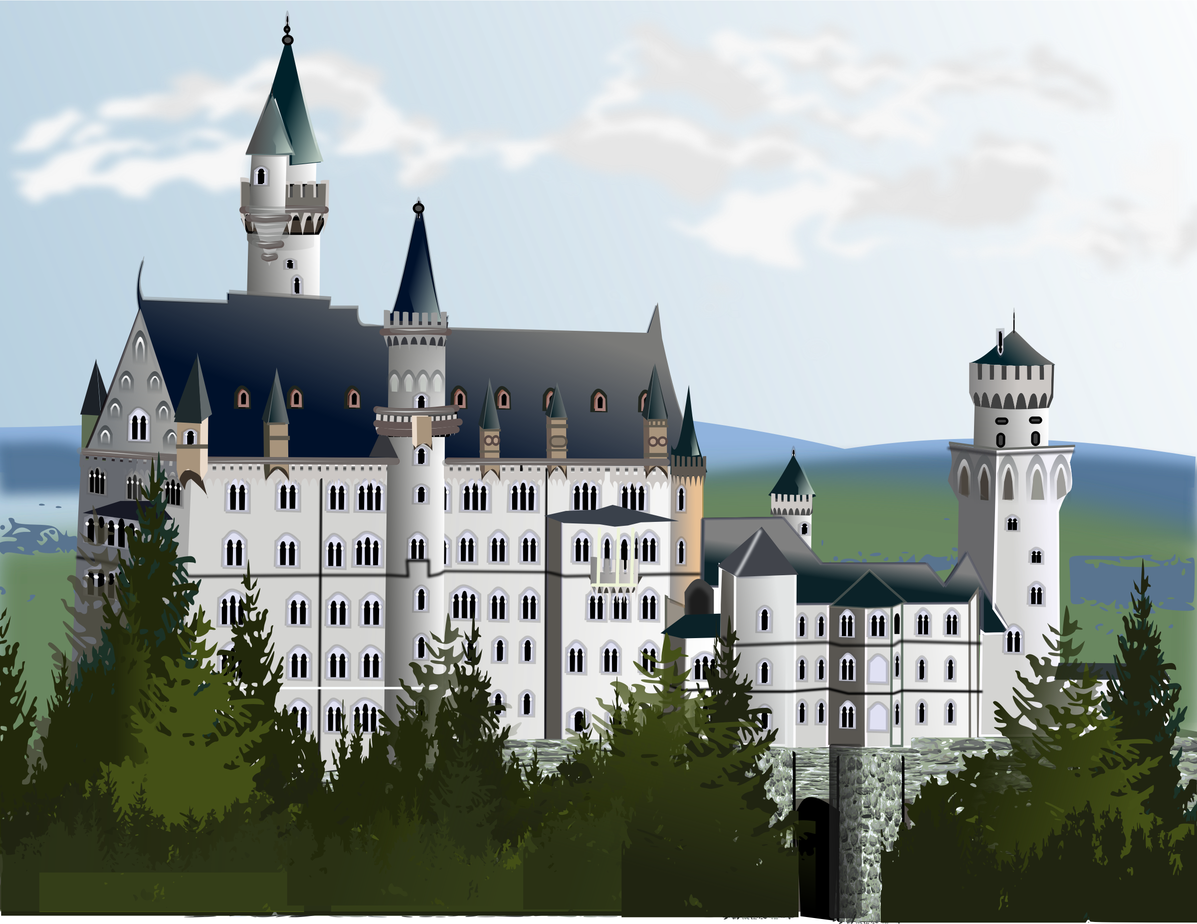 castle with most detail Clip arts