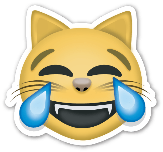 Cat Face With Tears Of Joy Emoji PNG icon
