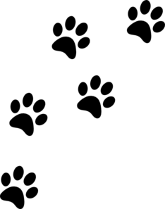 Cat Paw Prints SVG Clip arts