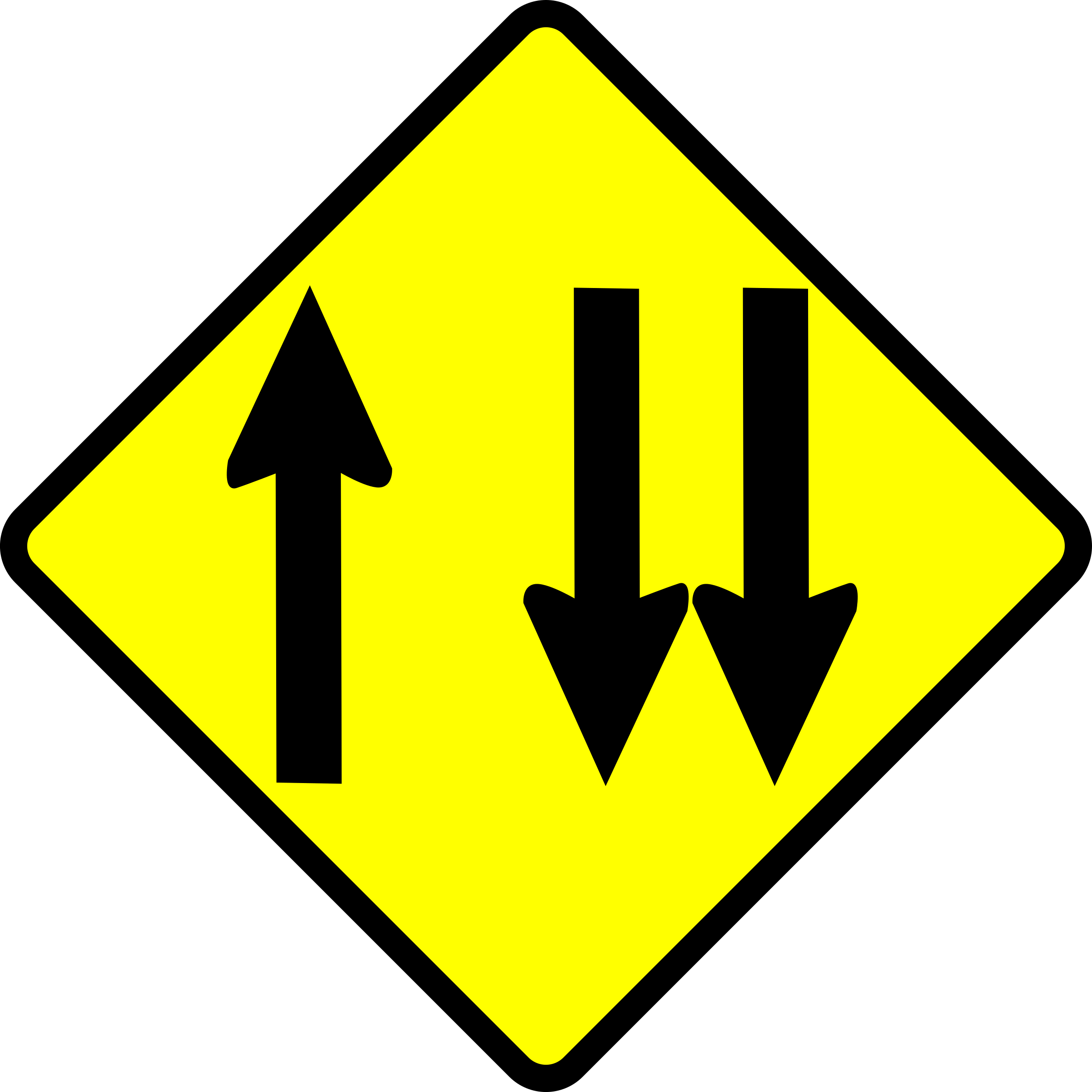 caution-overtaking lane PNG icon