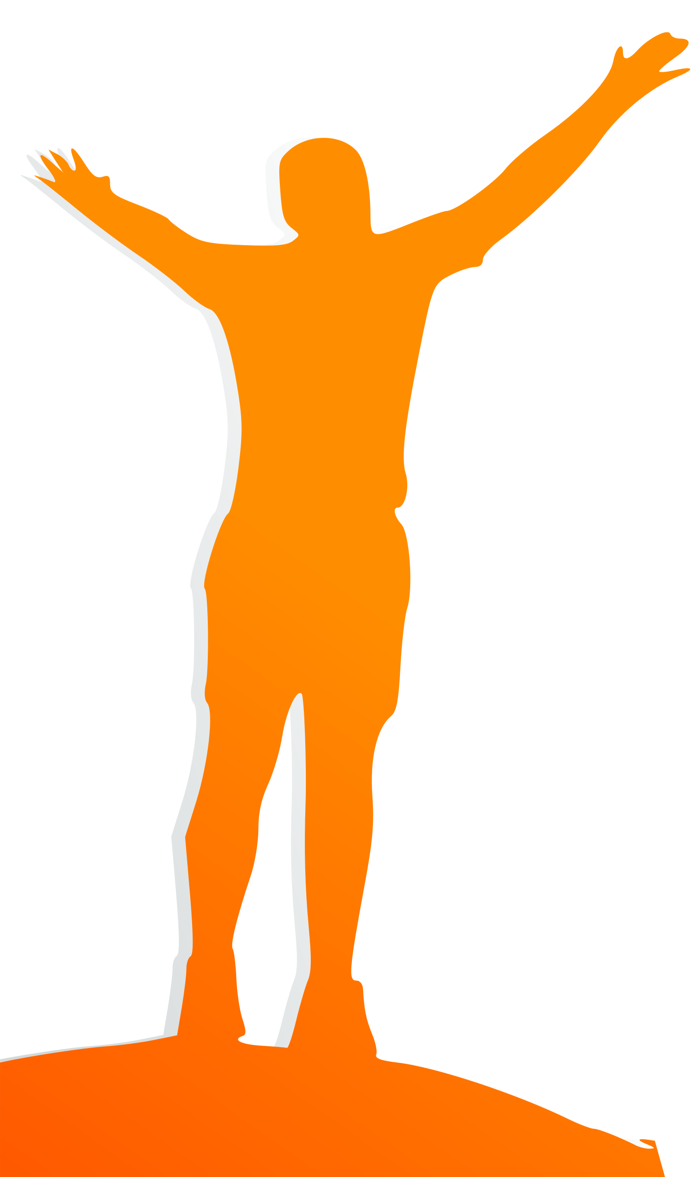 Celebrating Orange Man PNG icon