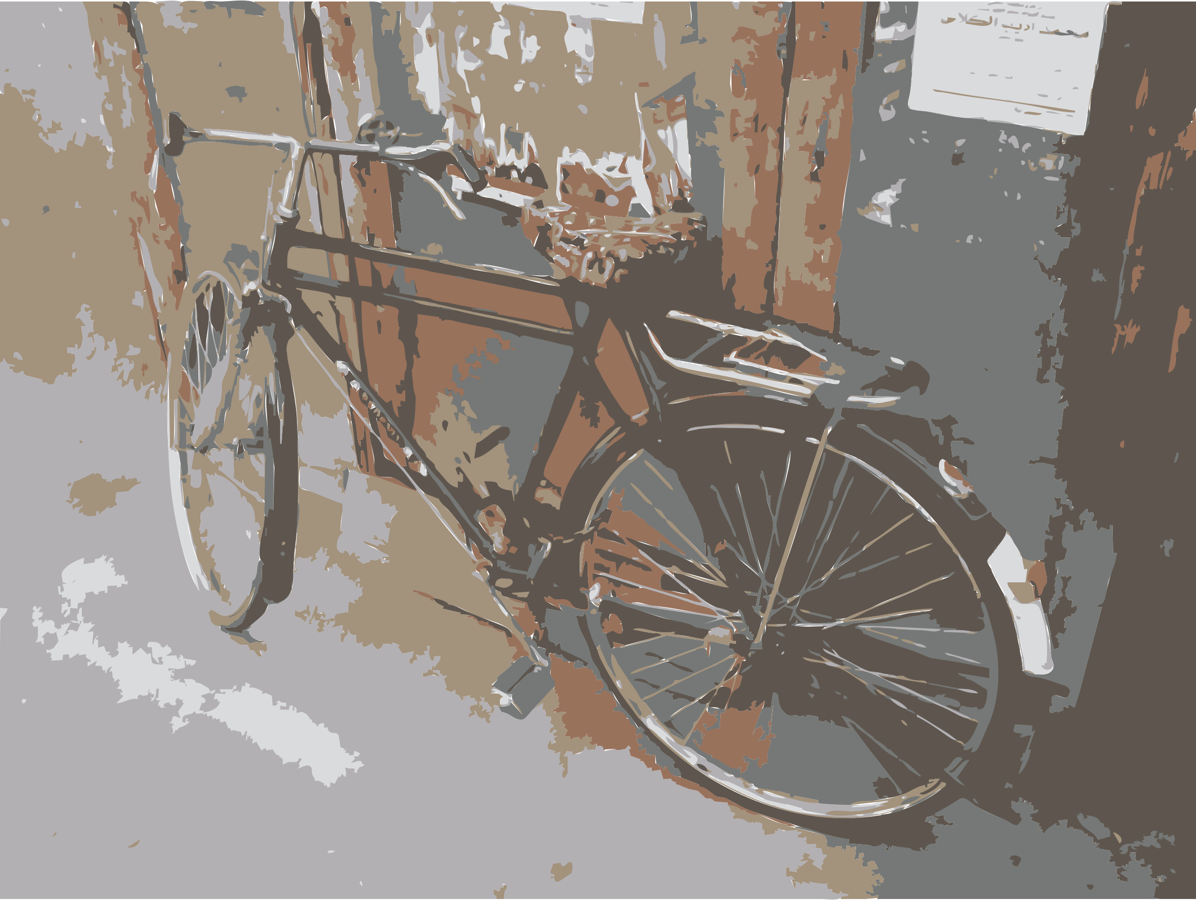 Chinese Bike Found in Damascus SVG Clip arts