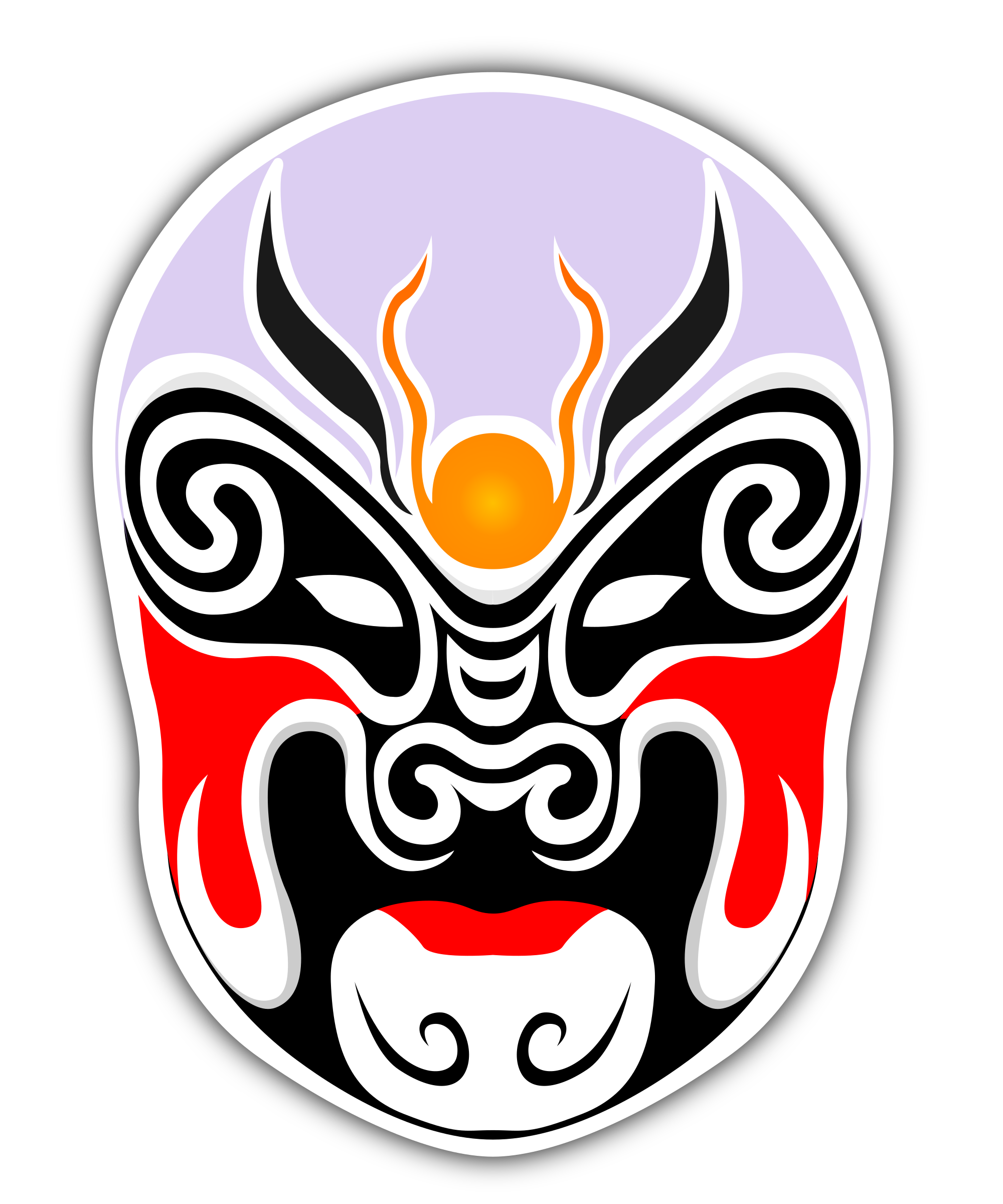 chinese theater masks SVG Clip arts