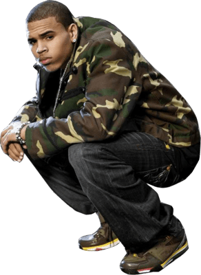 Chris Brown Kneeling SVG Clip arts