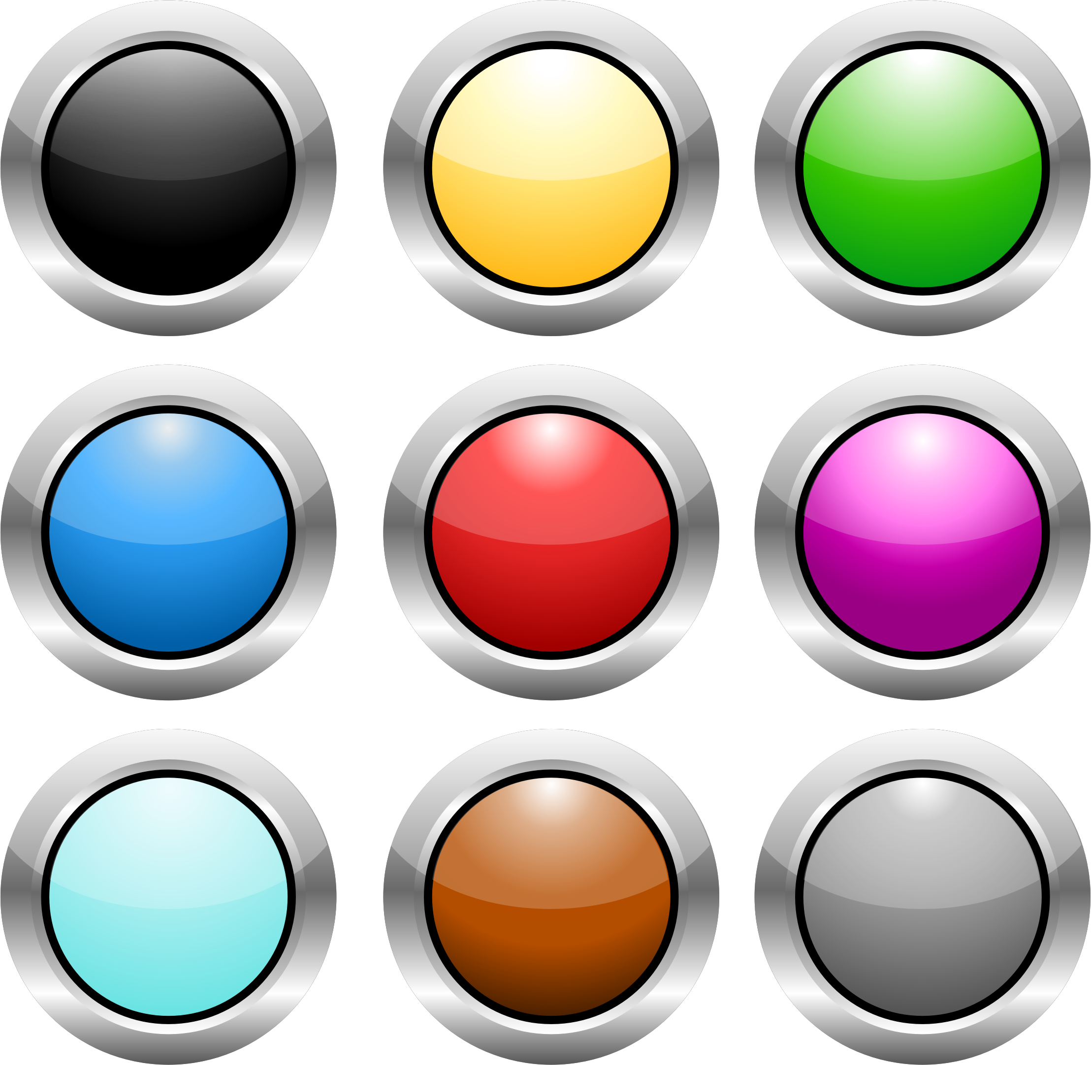 Circle Buttons Steel PNG icon