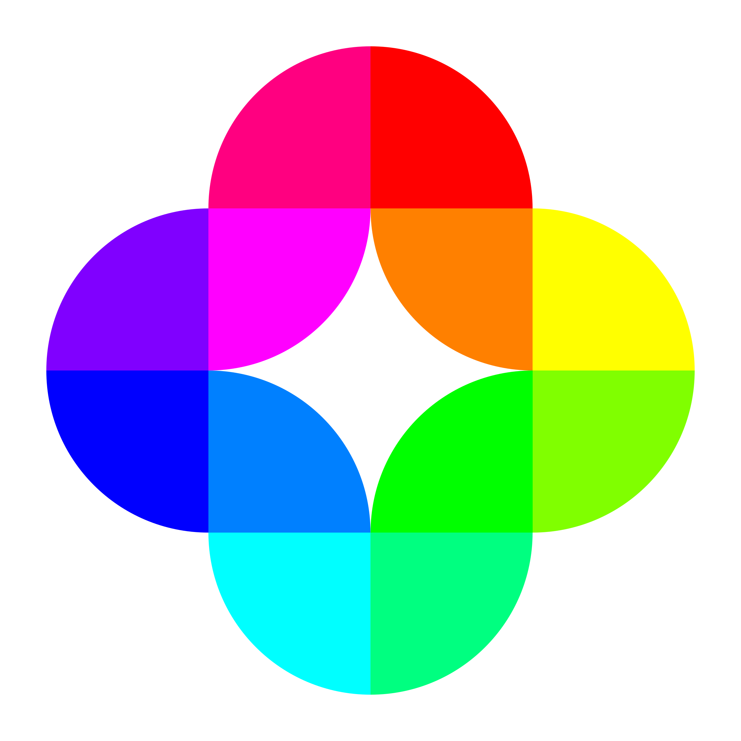 circle fourths 12 color Clip arts