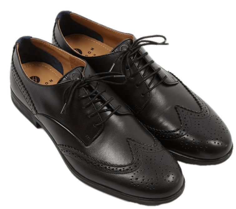 Classic Pair Of Black Brogue Shoes PNG images
