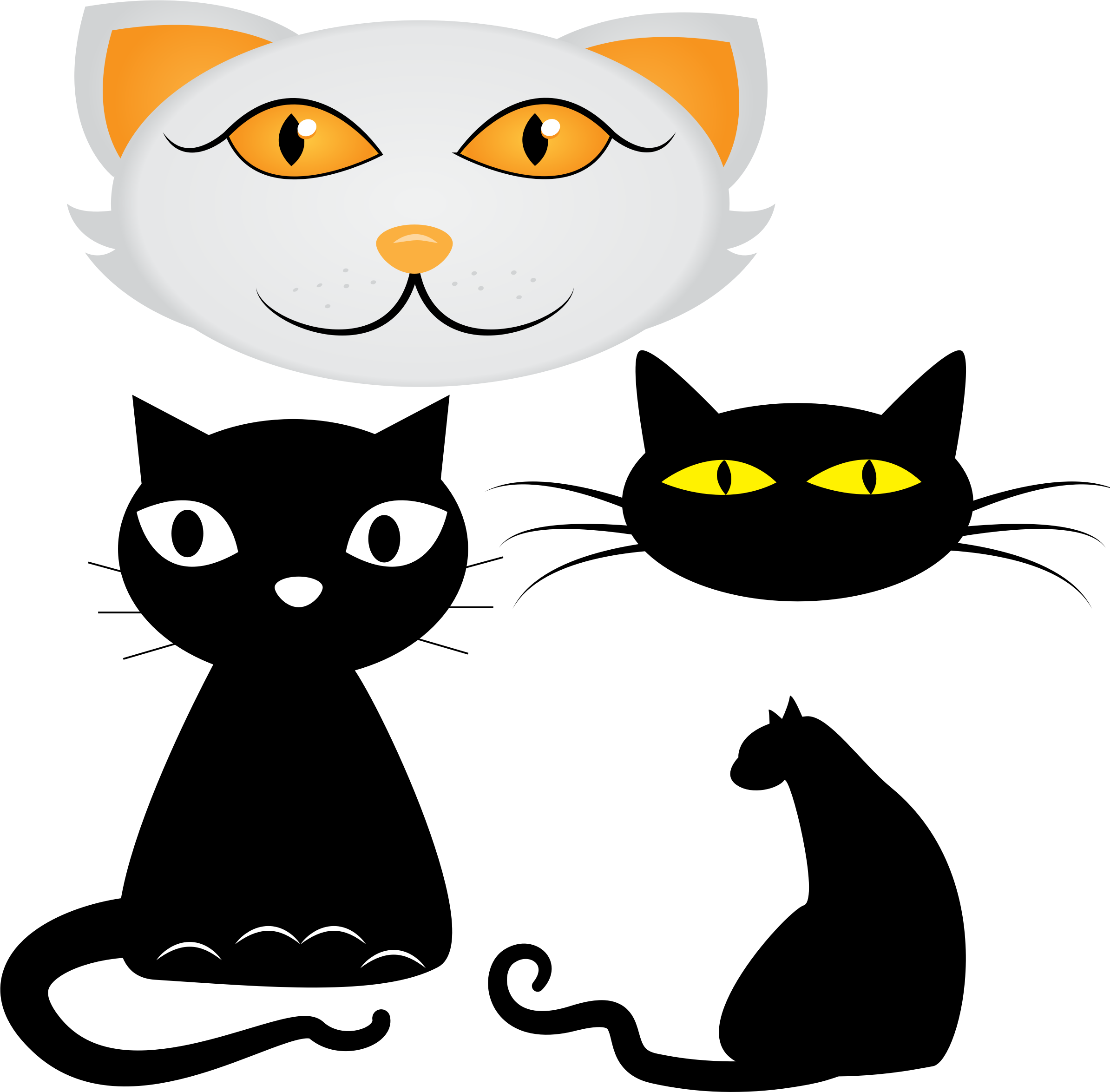 Collection of cat illustrations PNG icon