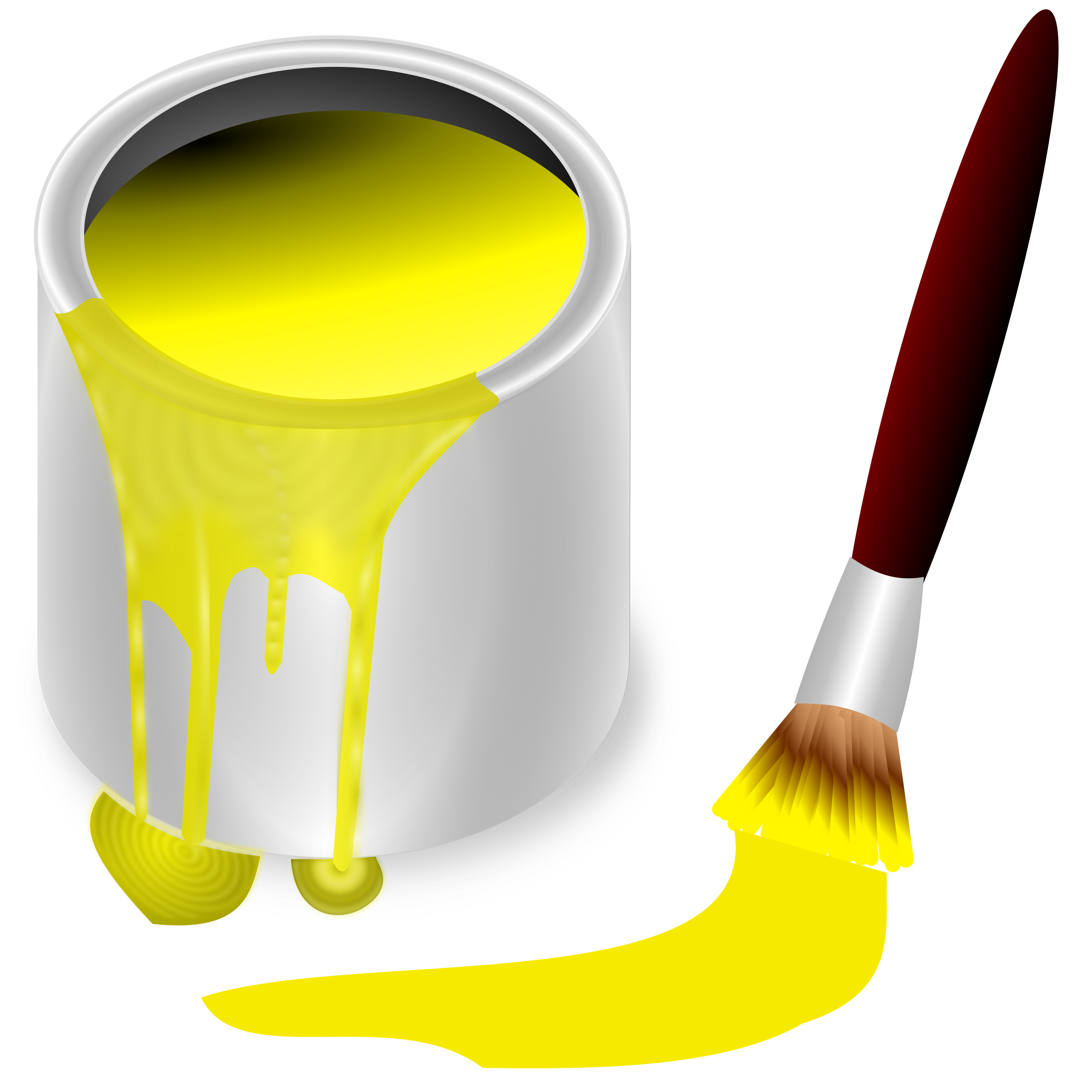 color bucket yellow PNG icon