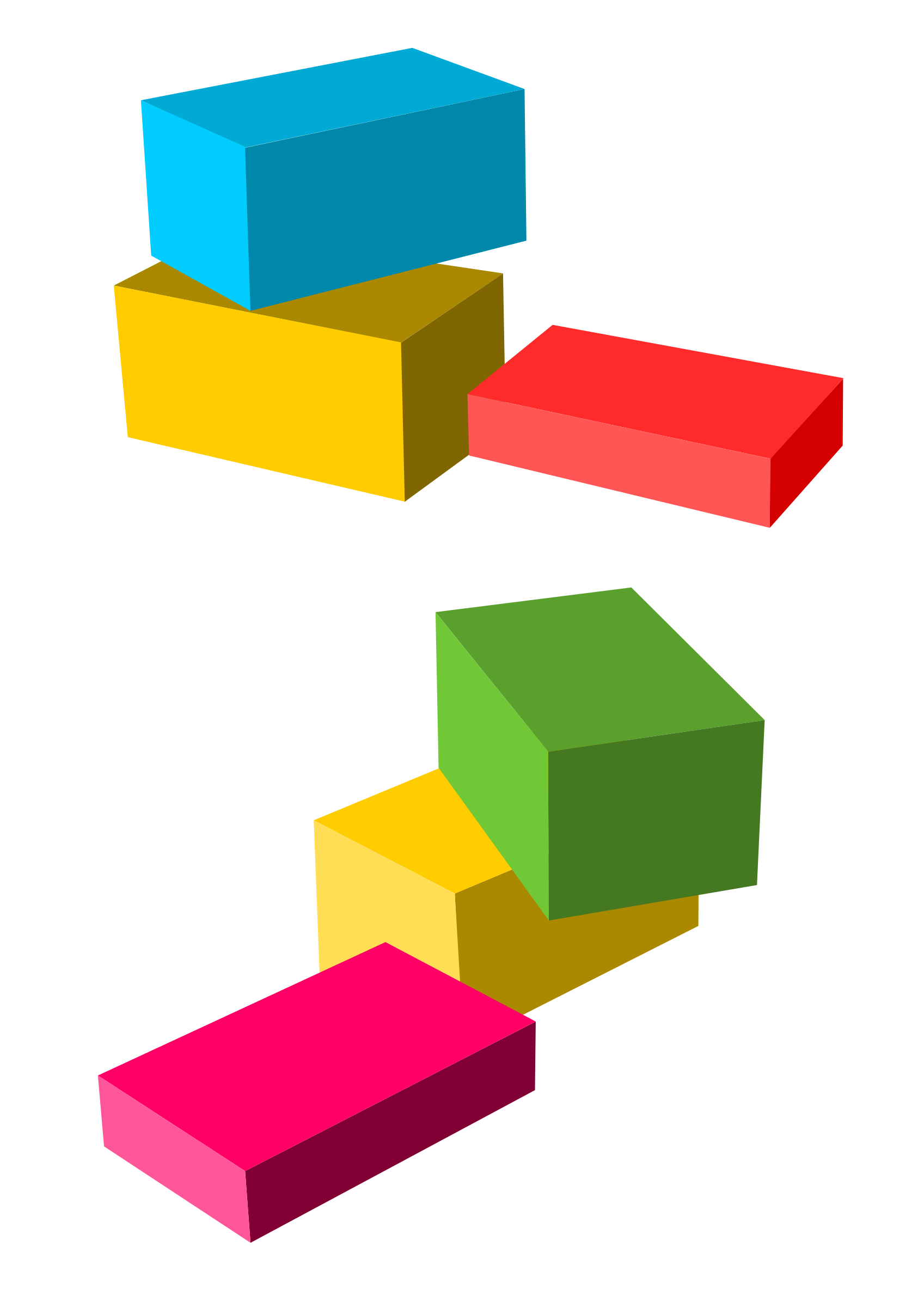 Colored boxes Clip arts