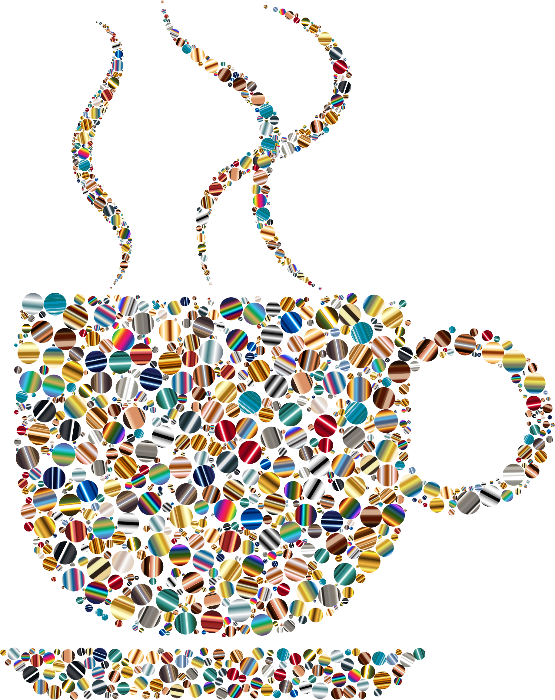Colorful Coffee Circles 6 SVG Clip arts