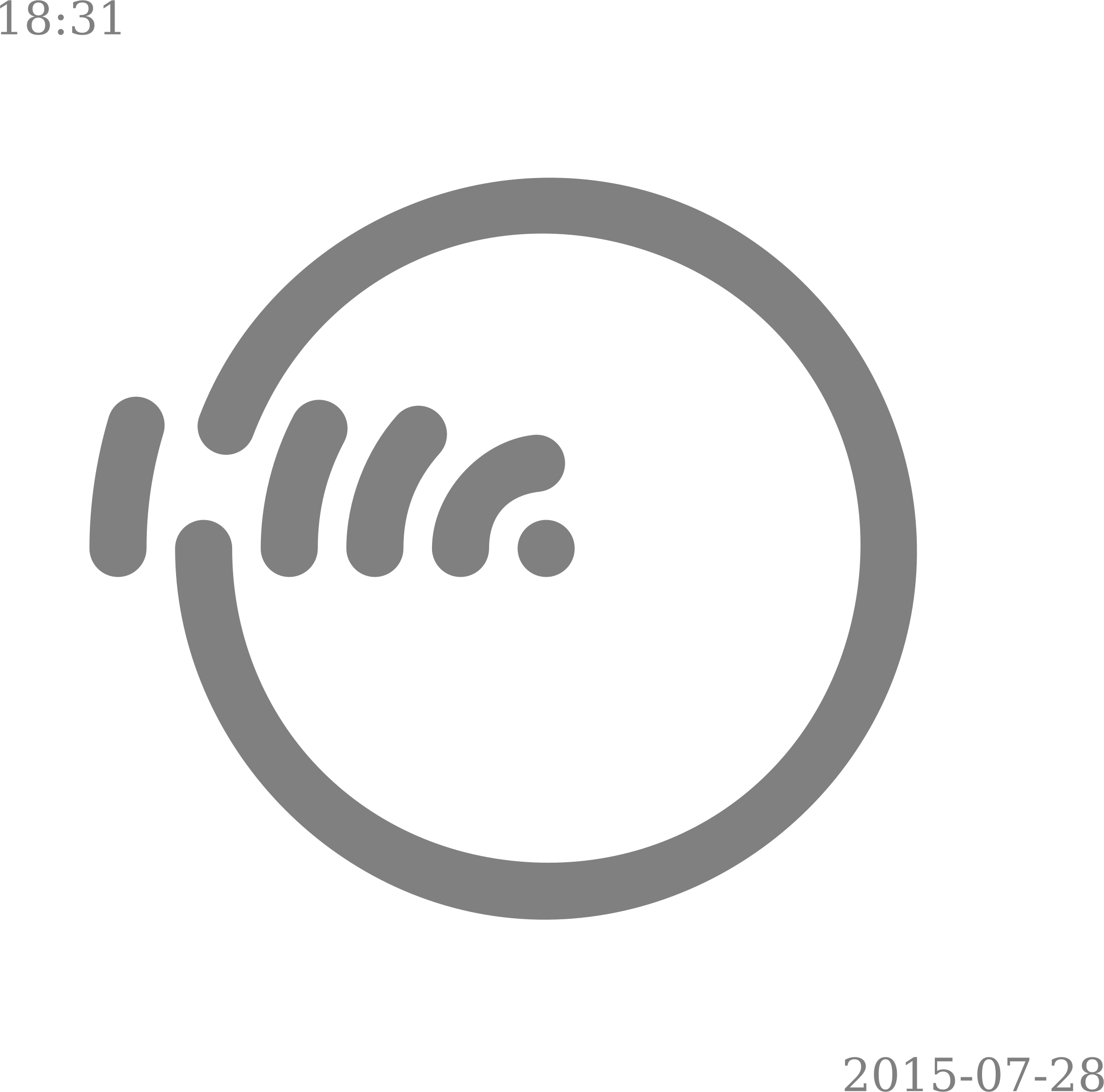 Concentric Loop Clock (Grey without background) PNG icon