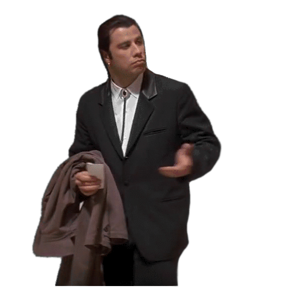 Confused Travolta Pulp Fiction Front PNG images