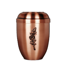 Copper Coloured Urn With Rose Emblem SVG Clip arts