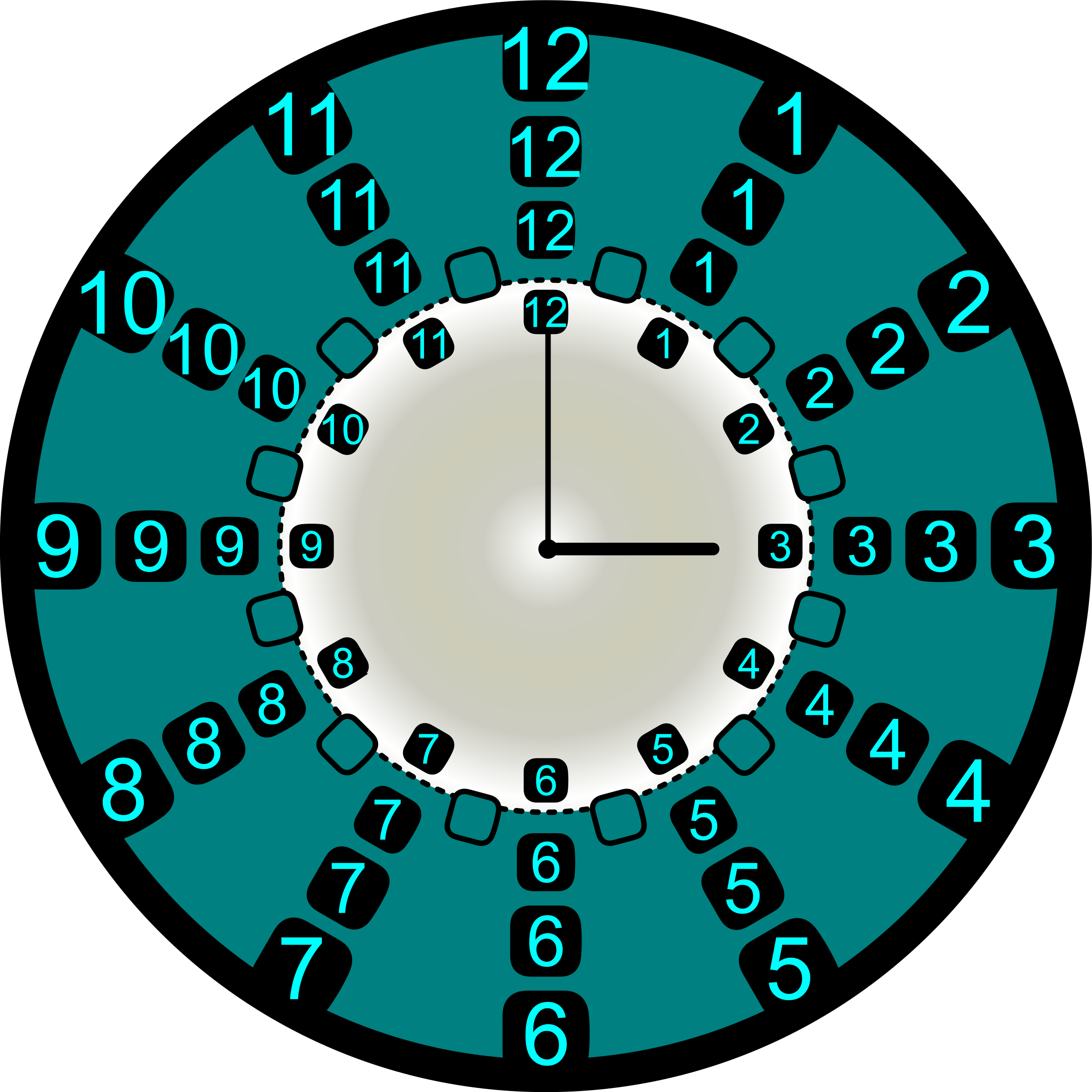 Crazzy clock, strange,  PNG icon