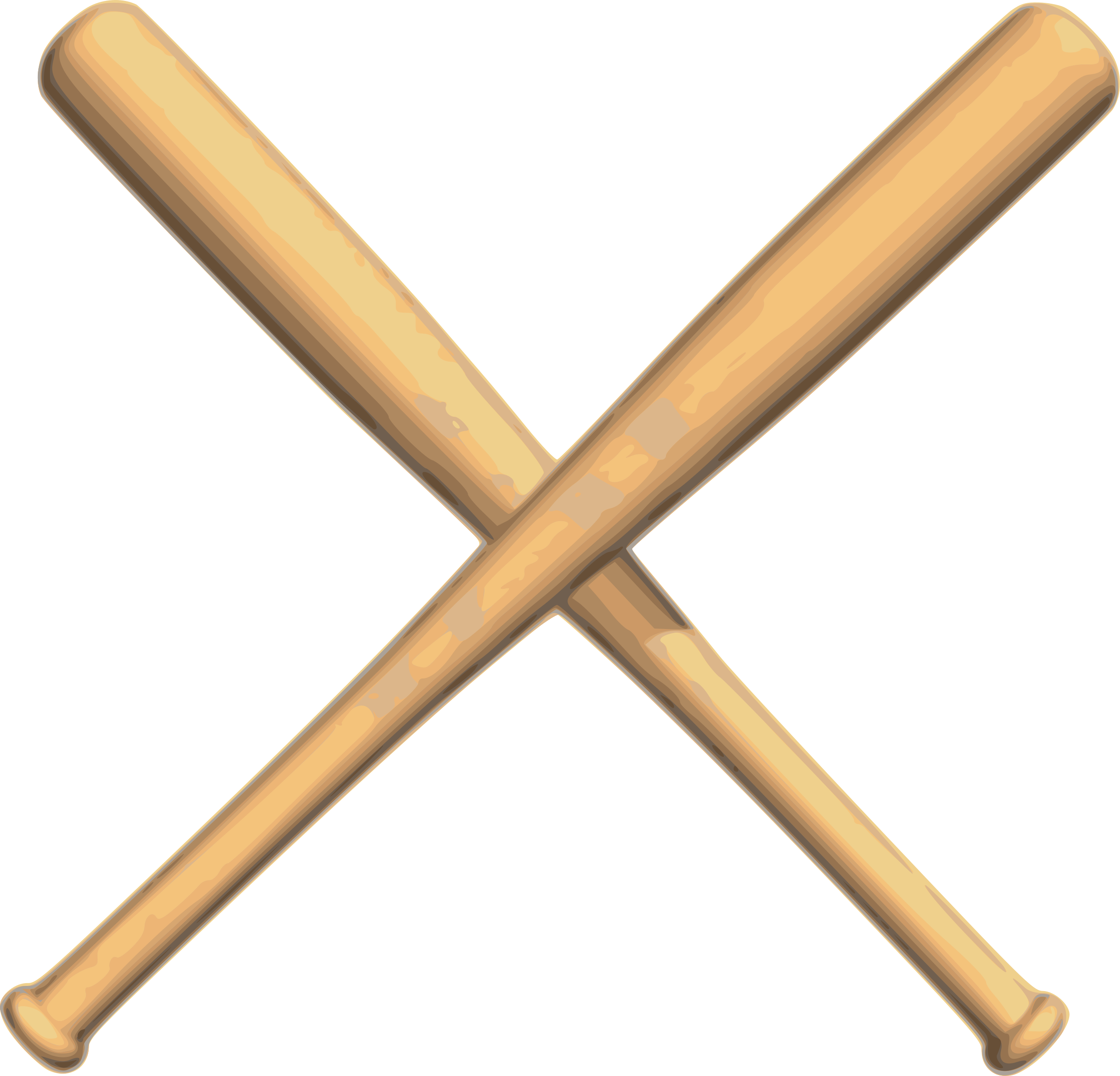Crossed bats baseball SVG Clip arts