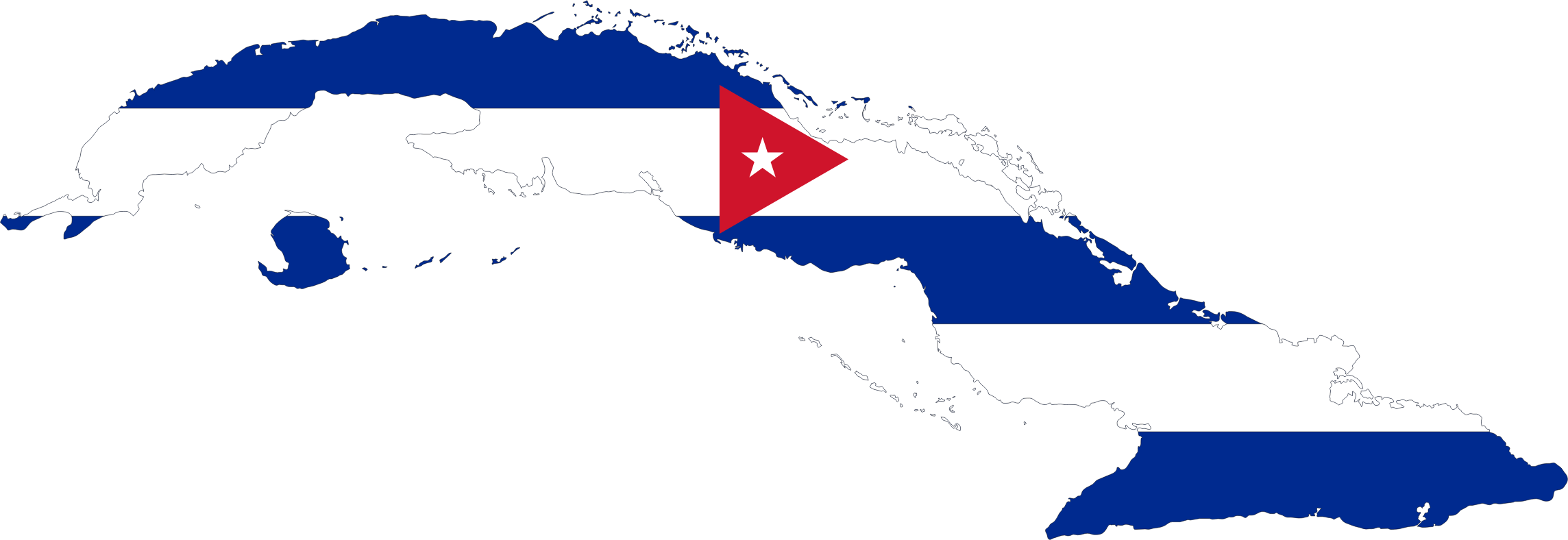 Cuba Map Flag SVG Clip arts