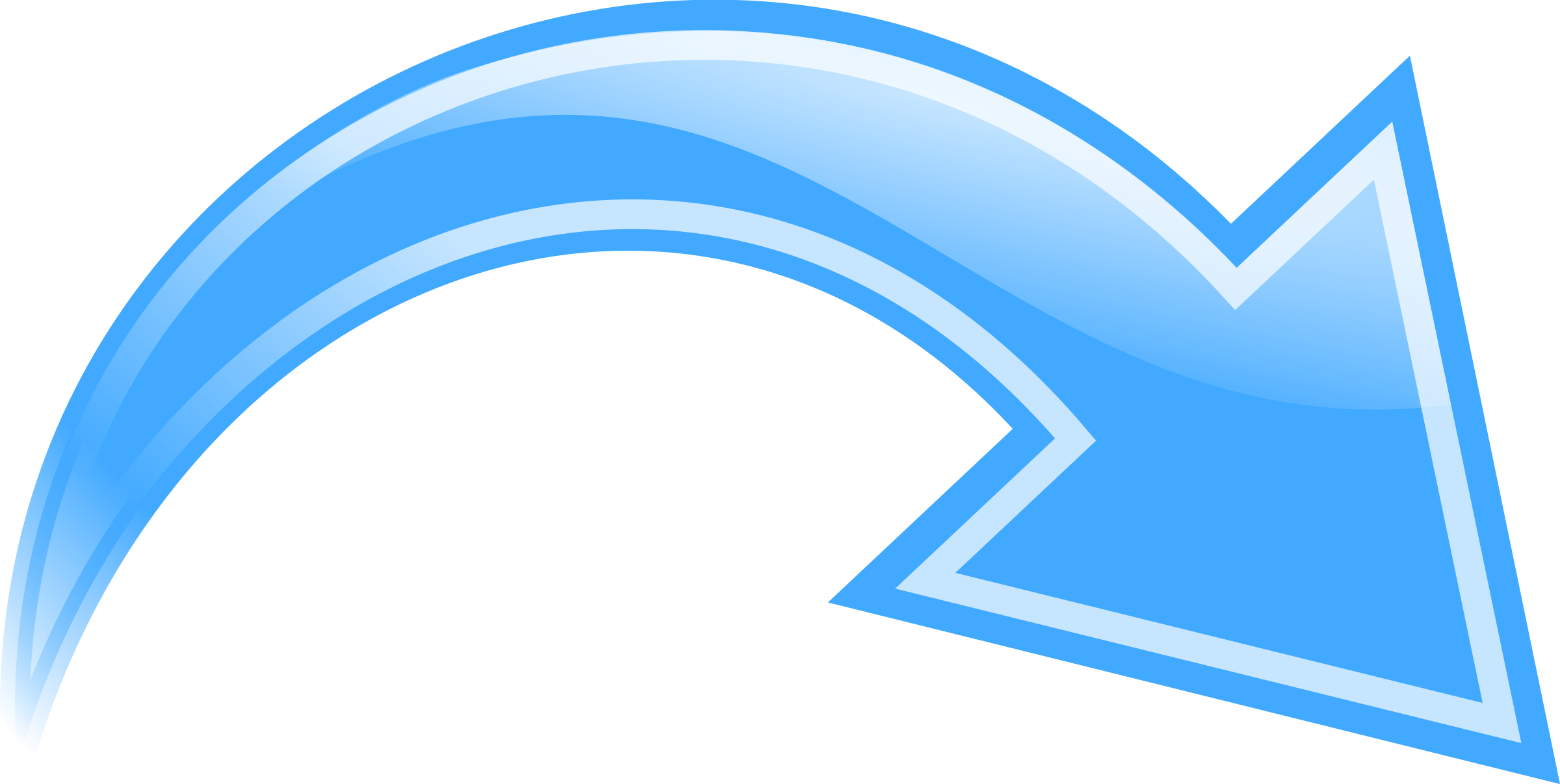 Curved Arrow, Blue SVG Clip arts