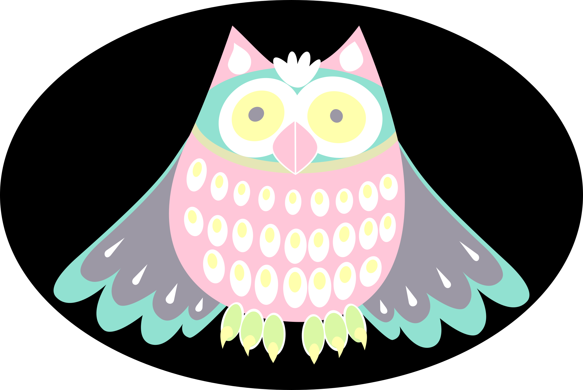 Cute owl SVG Clip arts