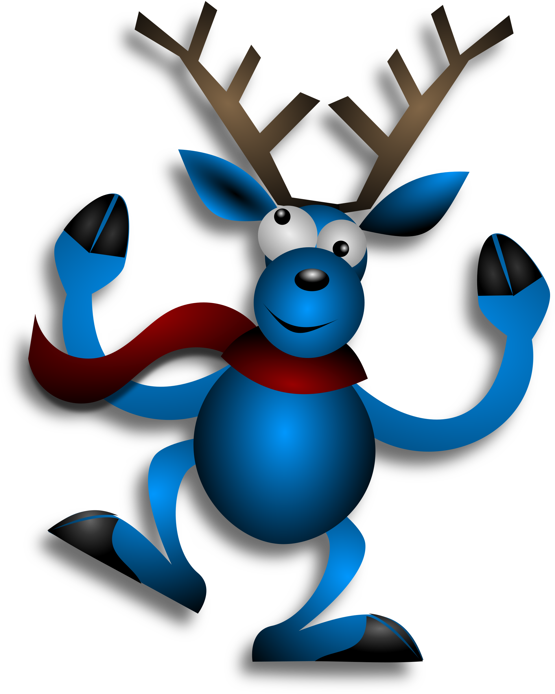Dancing Reindeer 3 SVG Clip arts