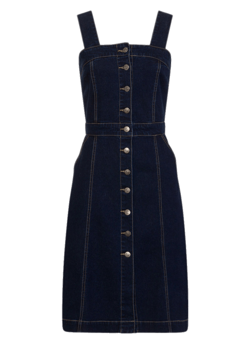 Denim Pinafore With Buttons SVG Clip arts