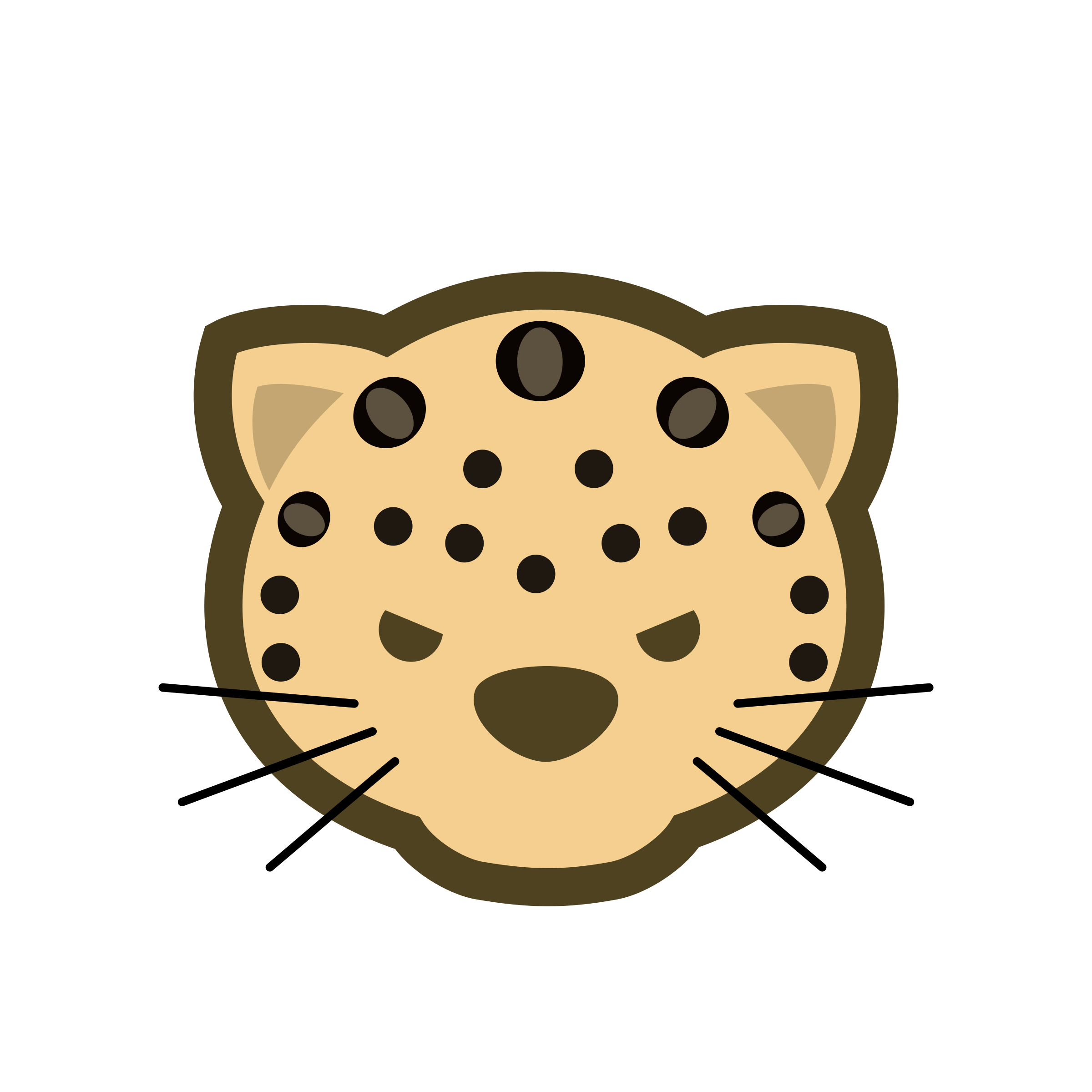 Dou Shou Qi Leopard SVG Clip arts