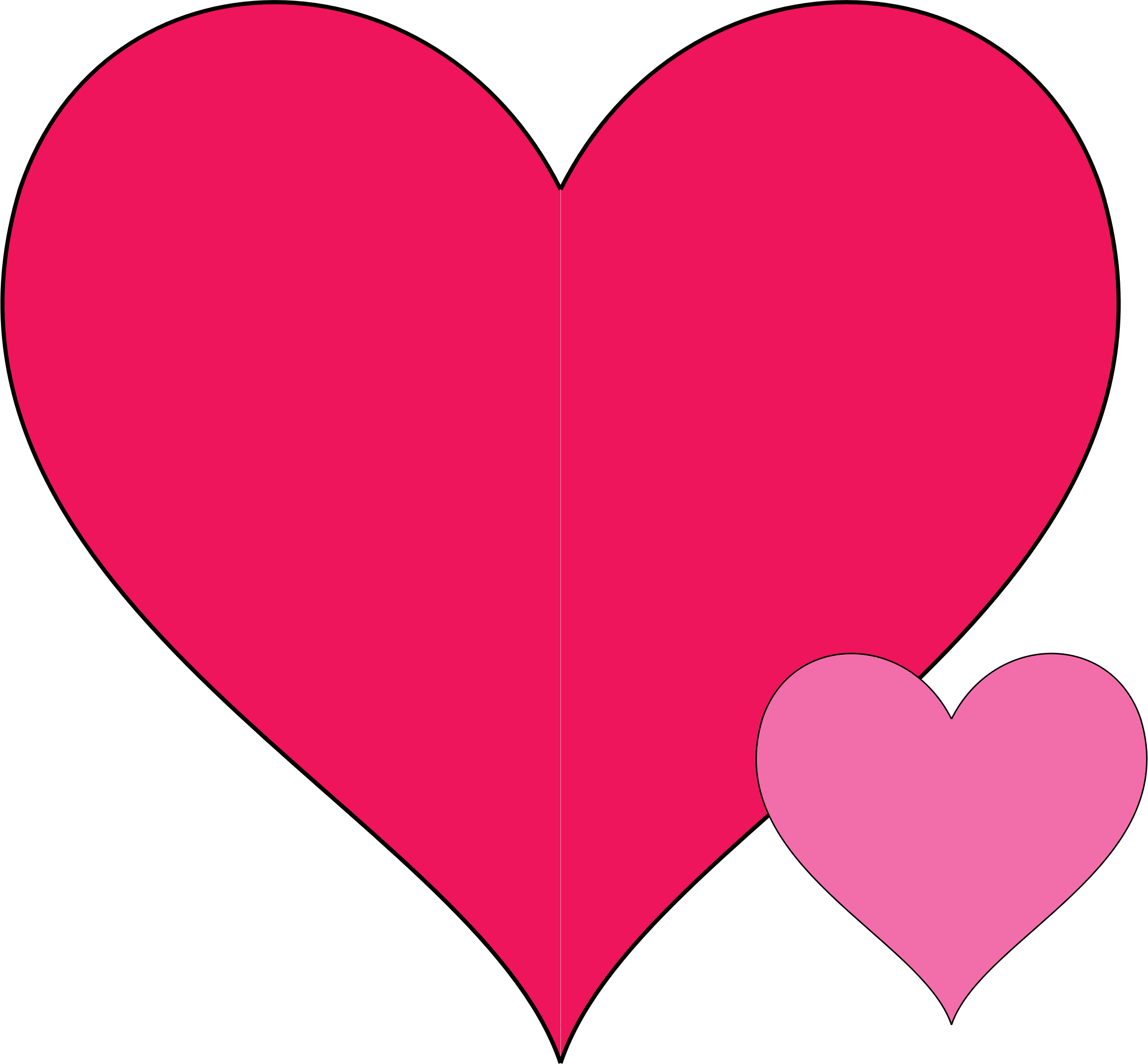 Double Hearts Doodle PNG icon