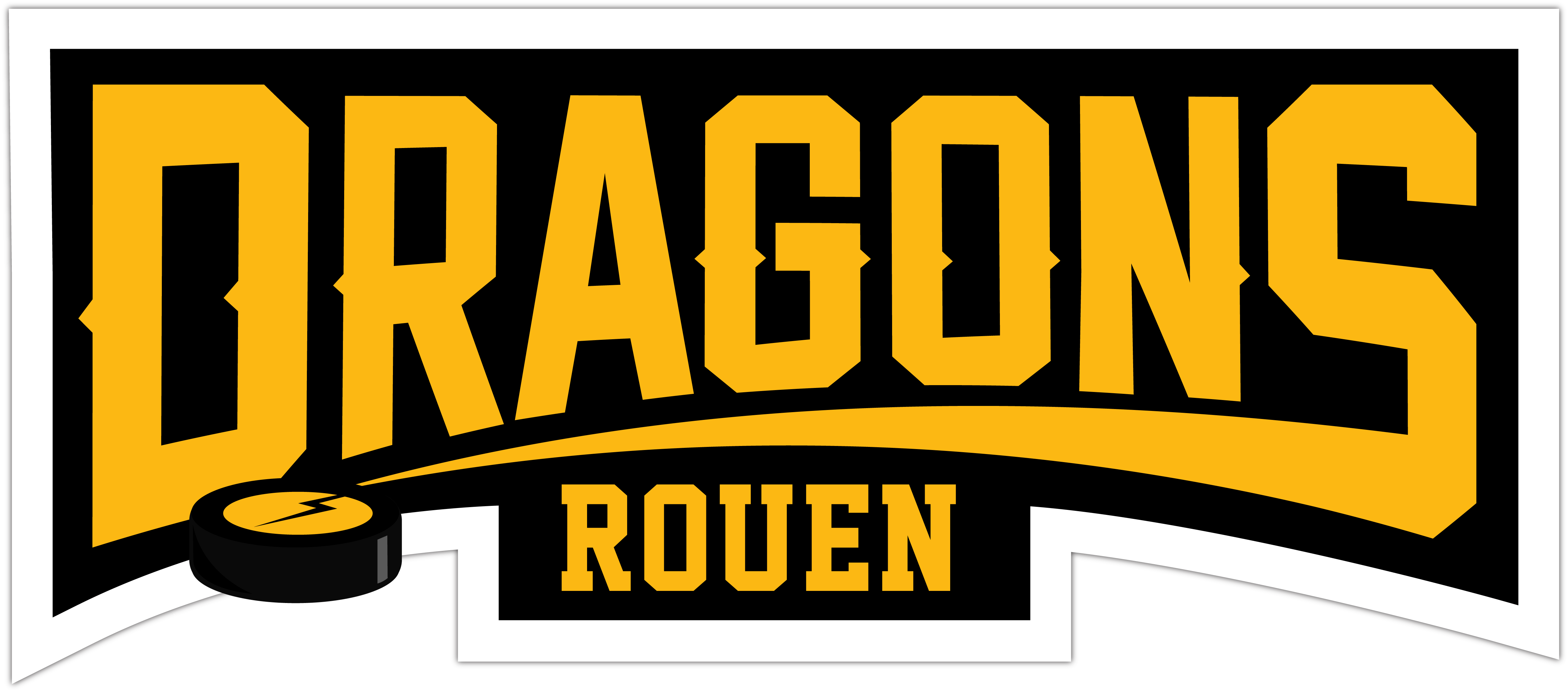 Dragons De Rouen Texte Logo PNG icon