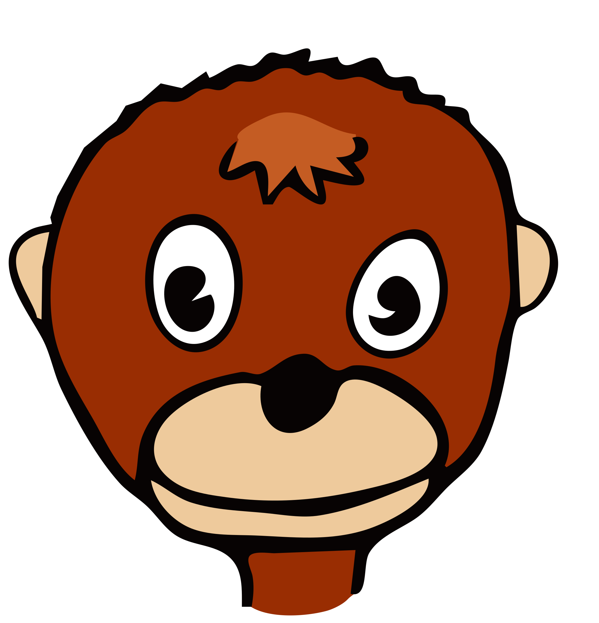 drawn monkey SVG Clip arts