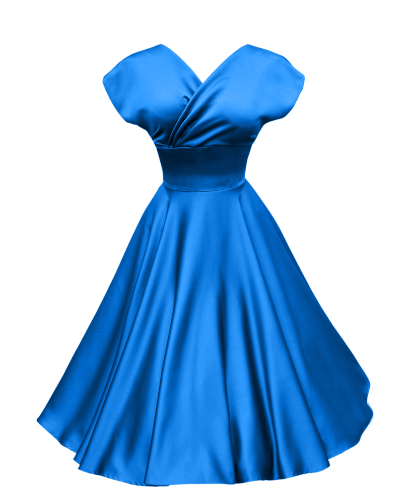 Dress Blue Retro SVG Clip arts