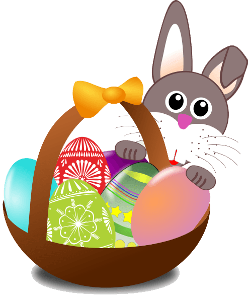 Easter Basket Bunny PNG images